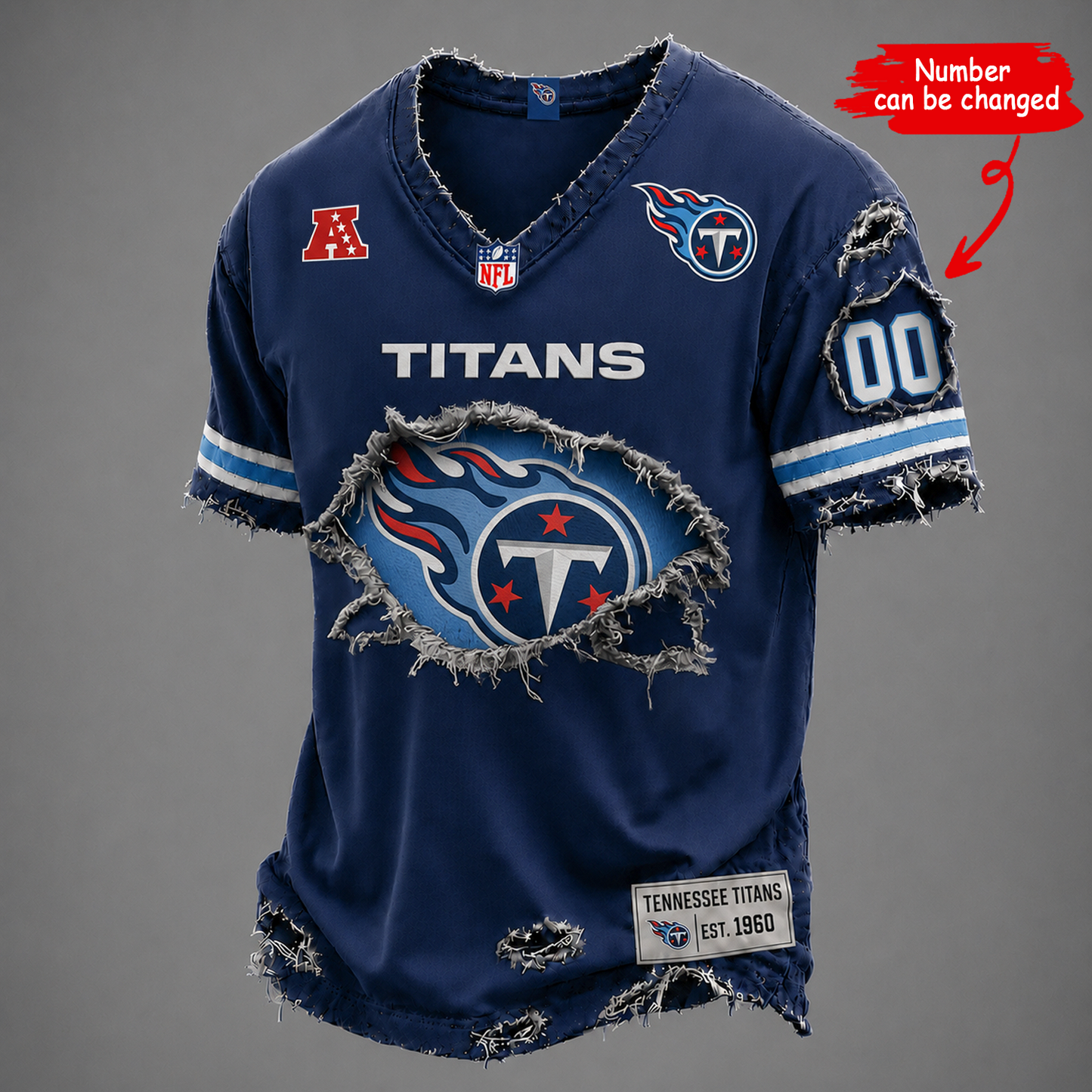 TEN x NFL LUXURY V-Neck T-Shirt V2 1506