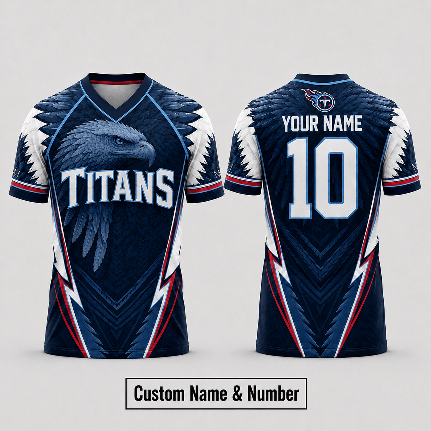 TEN x NFL Premium Custom Name And Number Jersey For Fierce Football Fans
