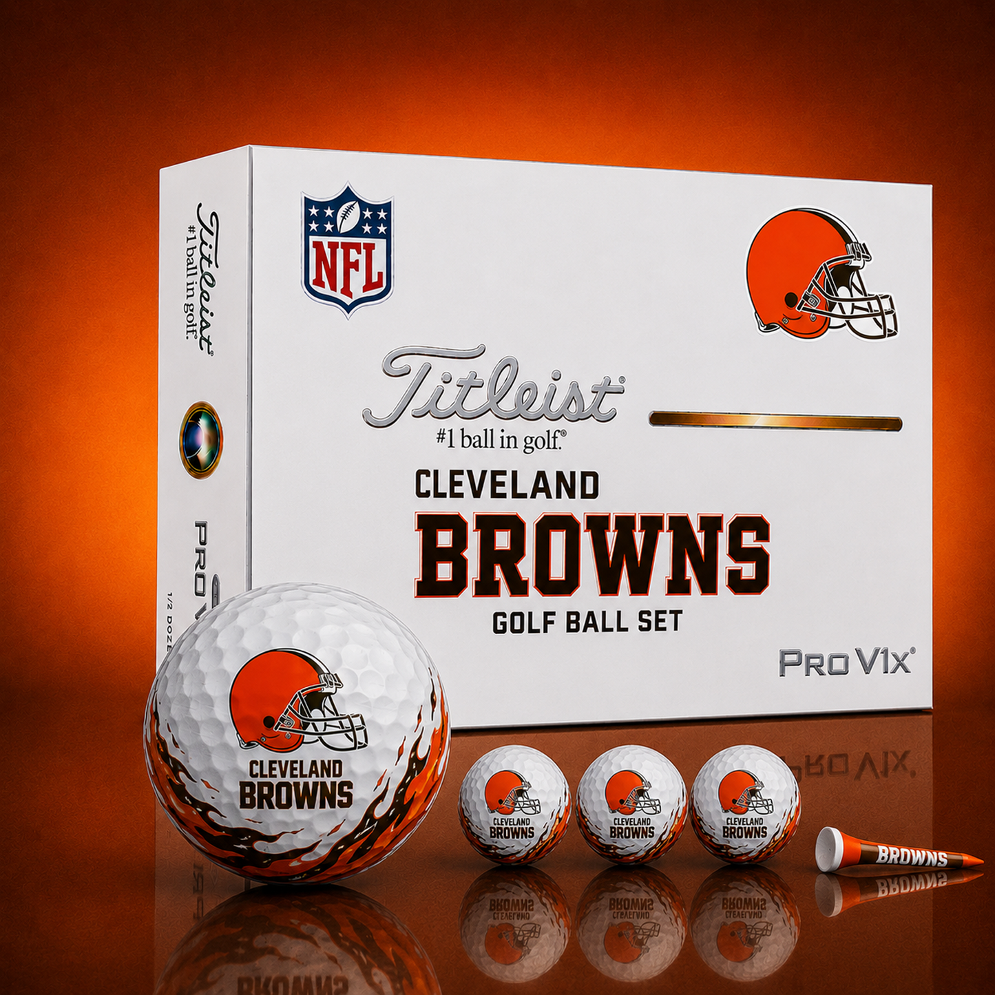 Titleist X Premium NFL CLE PERSONALIZED GOLF BALL LIMITED EDITION 2408 V2