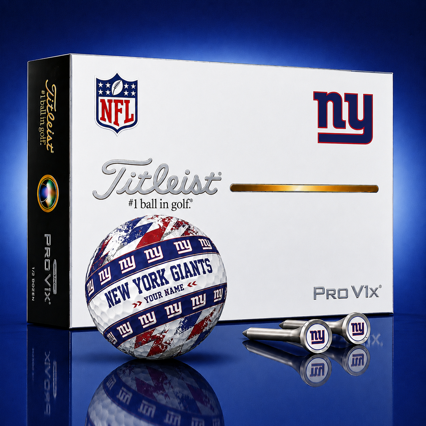 Titleist X Premium NFL NYG PERSONALIZED GOLF BALL LIMITED EDITION