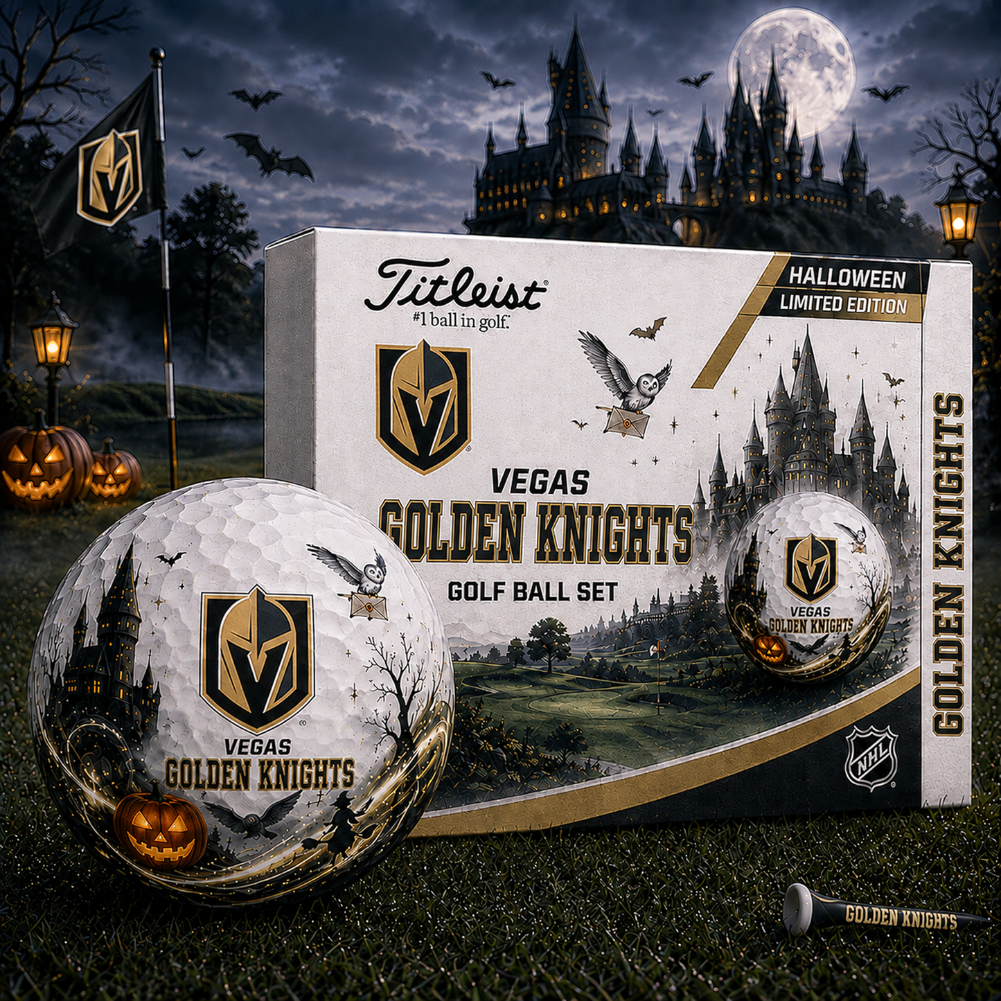 VGK x NHL Halloween Edition Golf Ball Set Premium Golf Balls