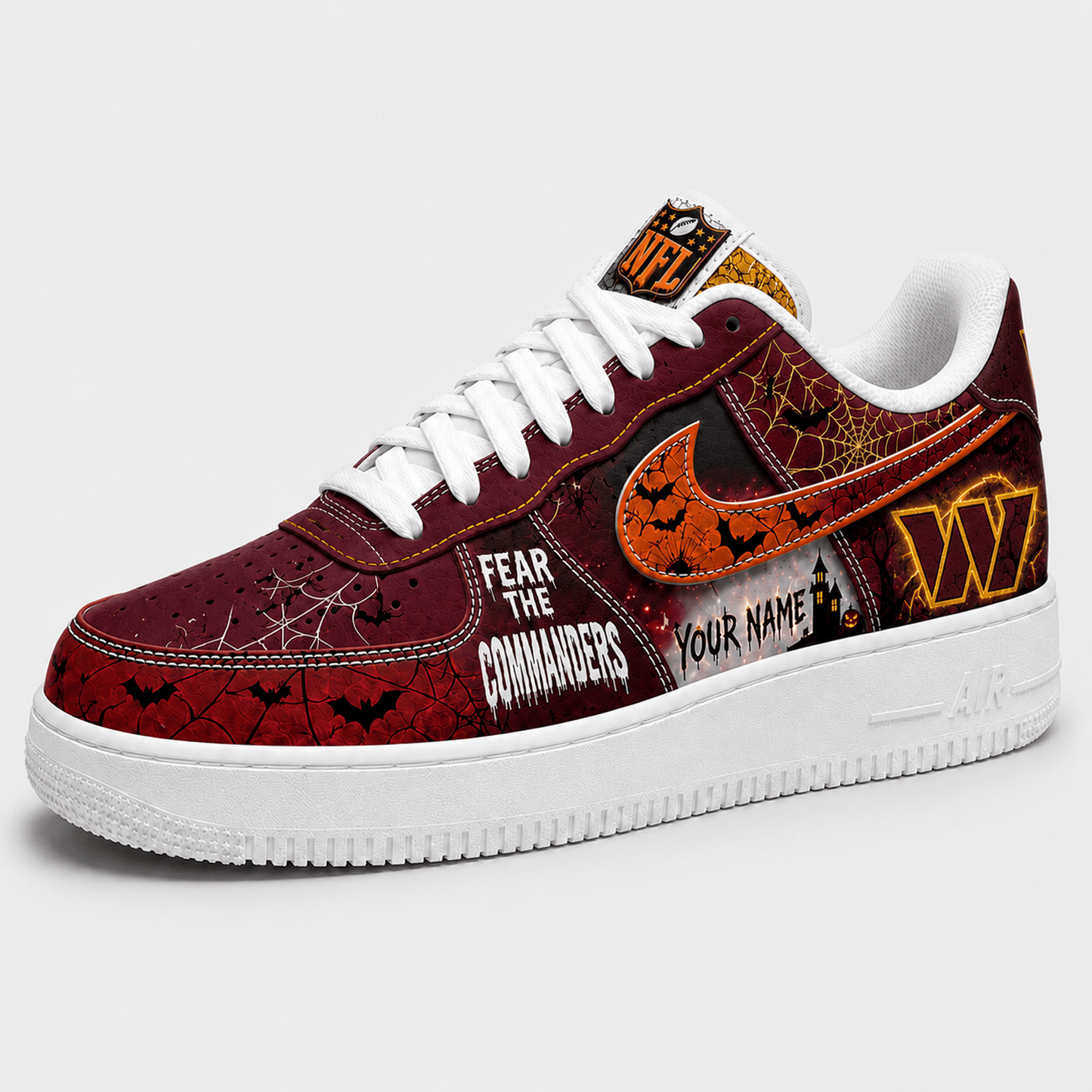 WAS x NFL Fear The Team Halloween AF1 Sneakers 1807