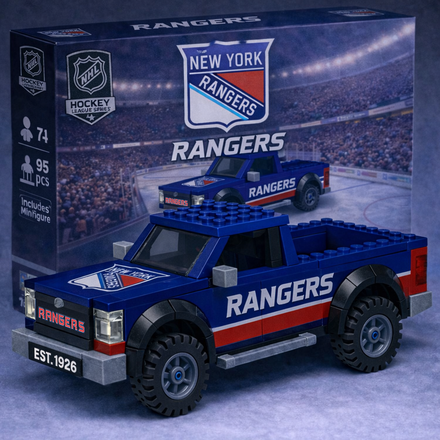 NYR x NHL Building Blocks Truck Toy Set V2 DatND DVT