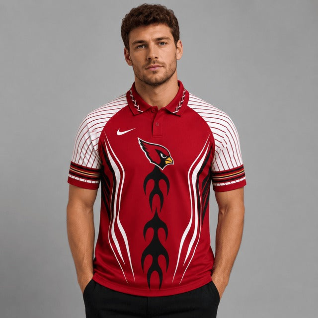 AC Premium NFL Flame Stripe Athletic Polo Shirt