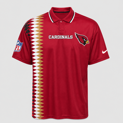 AC Premium NFL Men’s Sporty Zigzag Stripe Polo Shirt