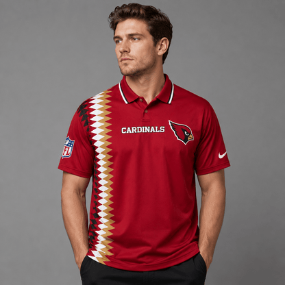 AC Premium NFL Men’s Sporty Zigzag Stripe Polo Shirt