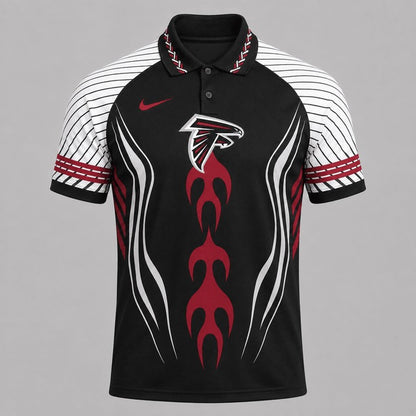 AF Premium NFL Flame Stripe Athletic Polo Shirt