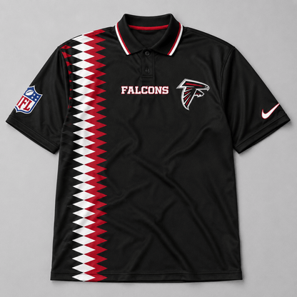 AF Premium NFL Men’s Sporty Zigzag Stripe Polo Shirt