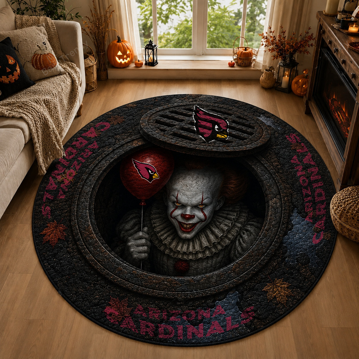ARI x NFL Halloween IT Rug