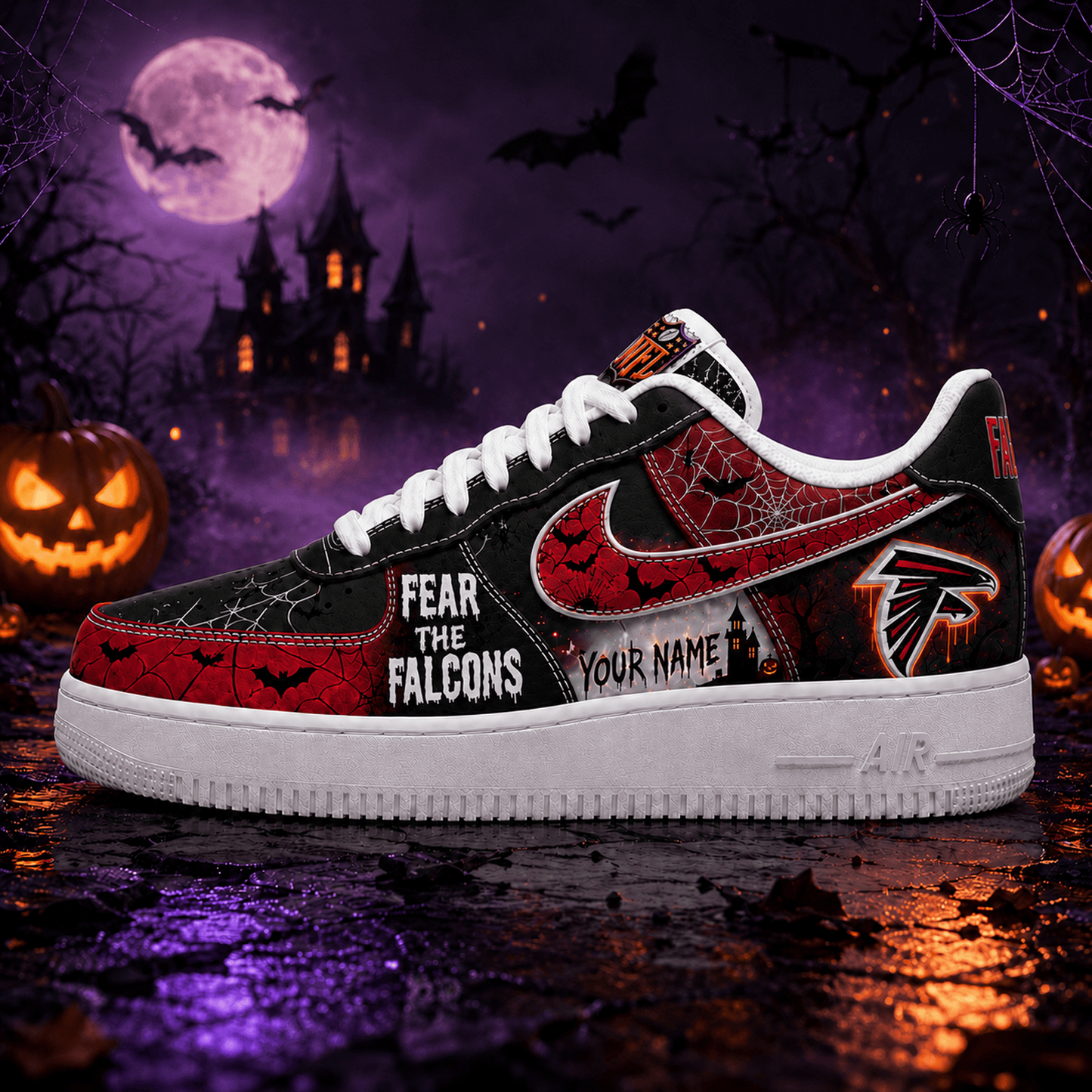 ATL x NFL Fear The Team Halloween AF1 Sneakers 1807
