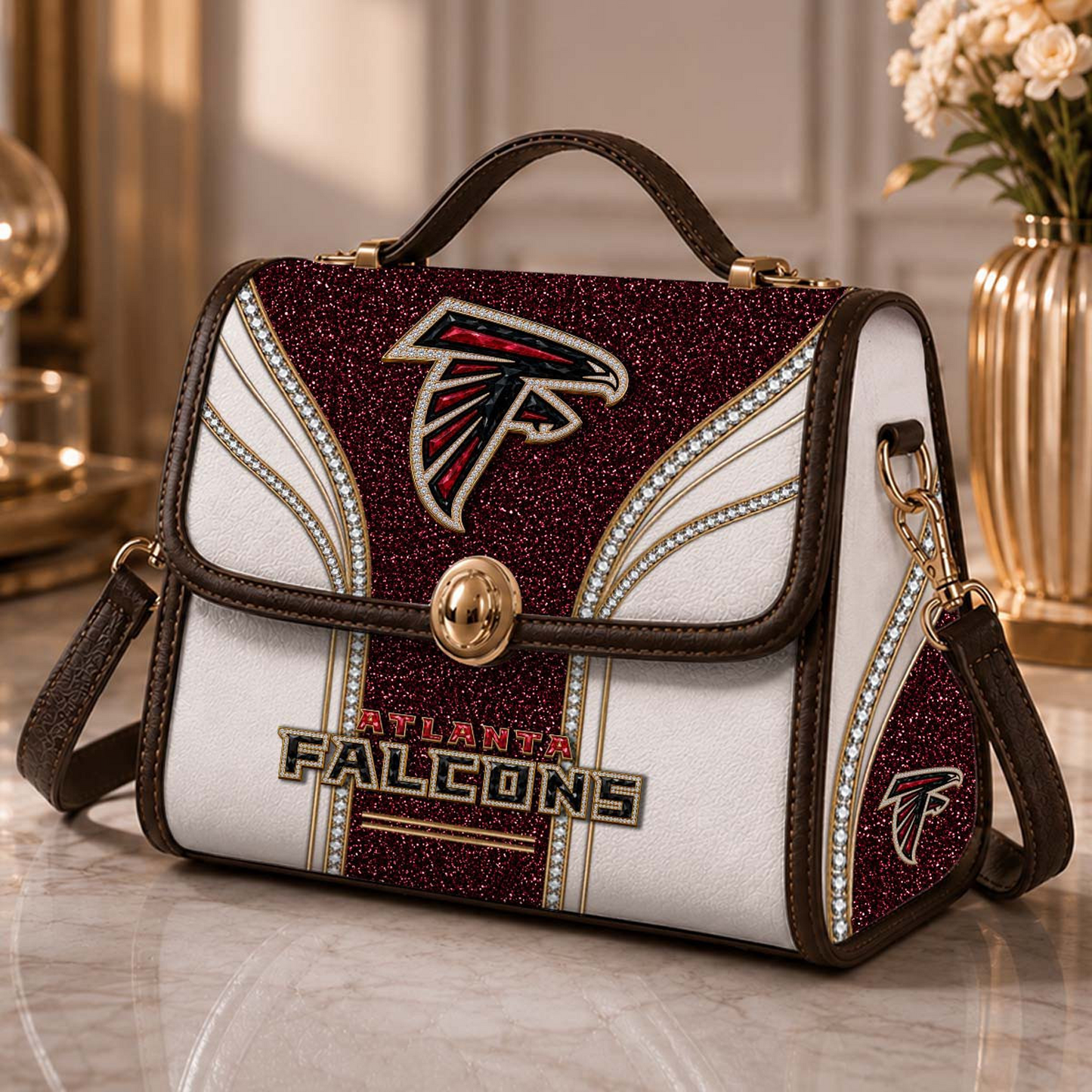 ATL x NFL Glitter Leather Handbag