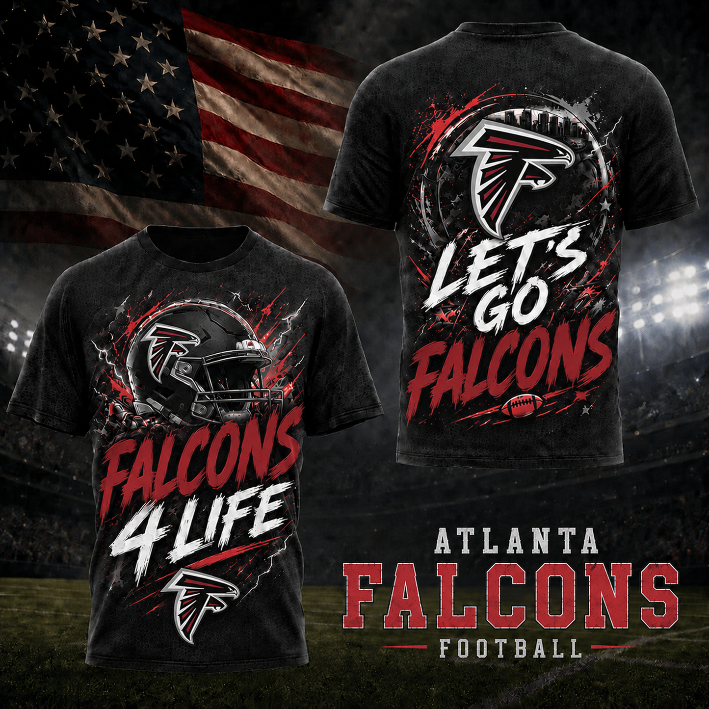 ATL x NFL Premium Fan For Life 3D Shirt