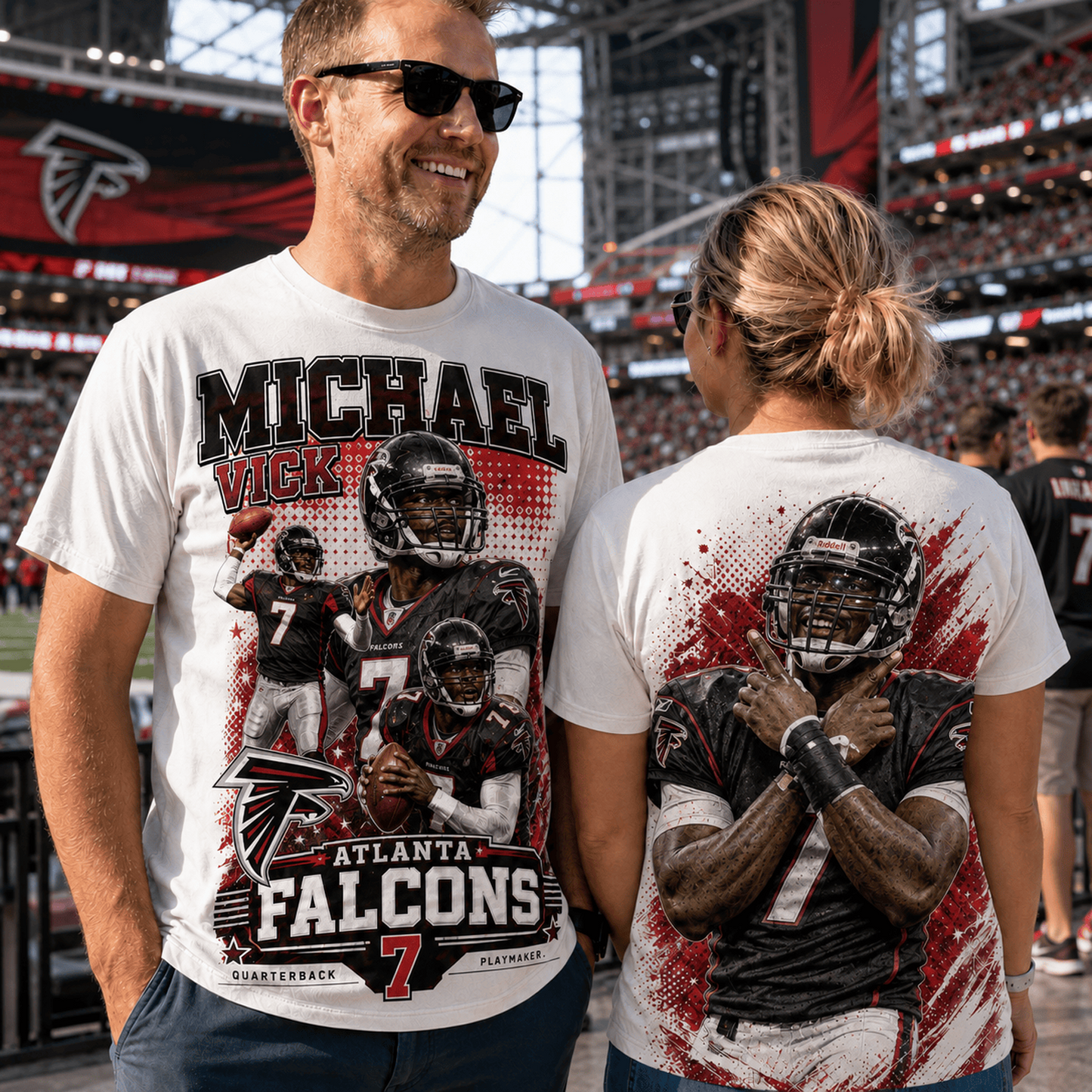 ATL x NFL Premium Football Player Graphic Shirt