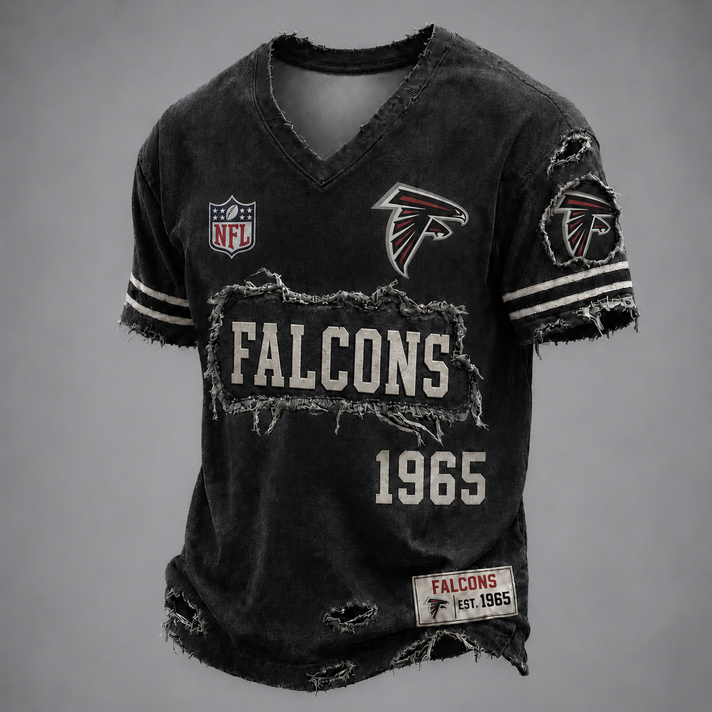 ATL x NFL LUXURY V-Neck T-Shirt 3005 DatND DVT