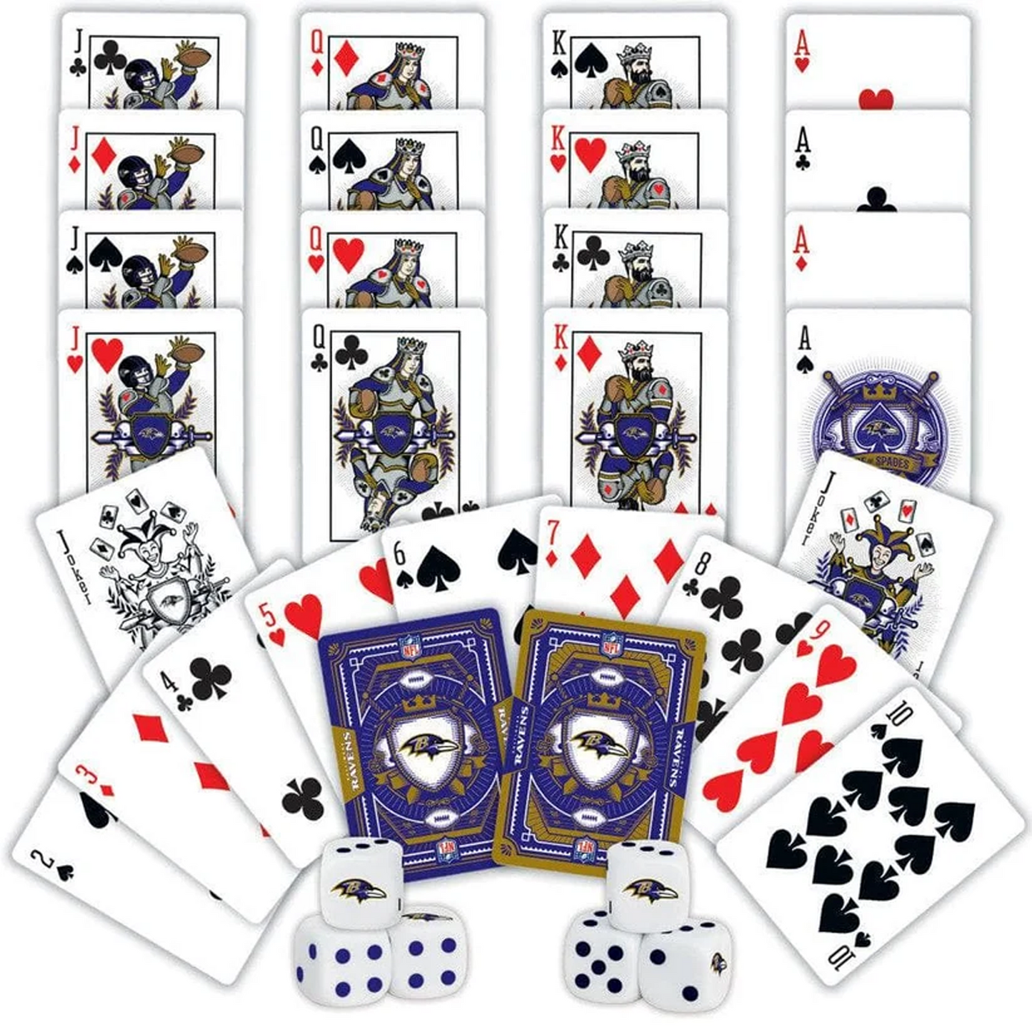 BAL x NFL 2-Pack Playing Cards & Dice Set