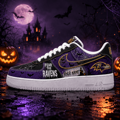 BAL x NFL Fear The Team Halloween AF1 Sneakers 1807