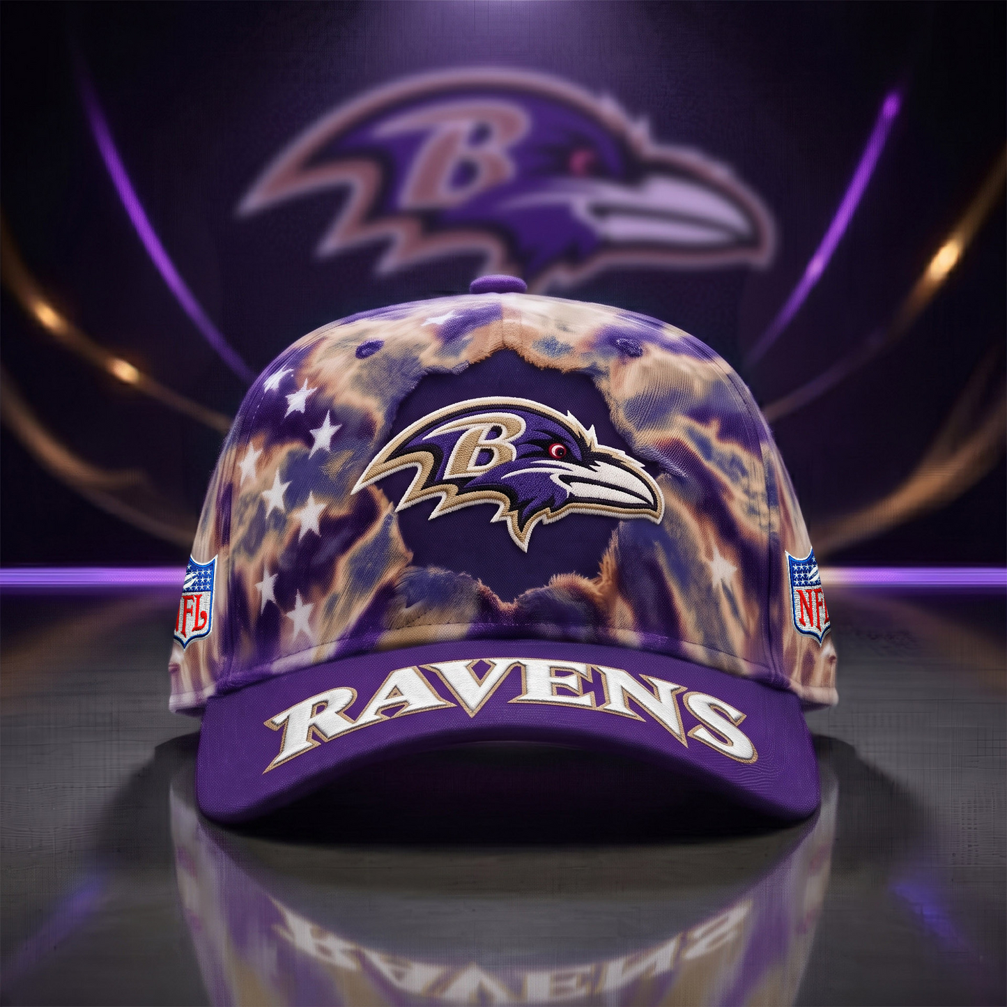 BAL x NFL Game Day Tie Dye Cap