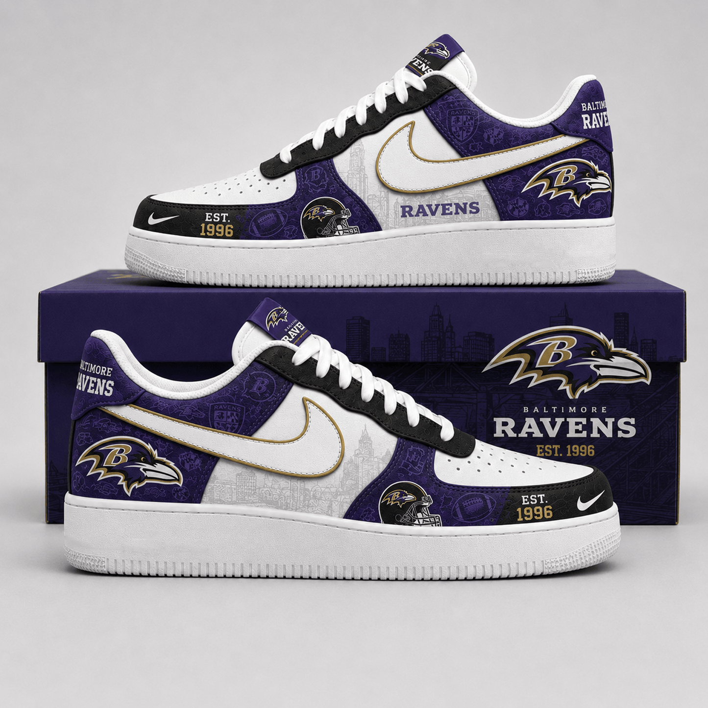 BAL x NFL Game Ready Fan AF1 Shoes