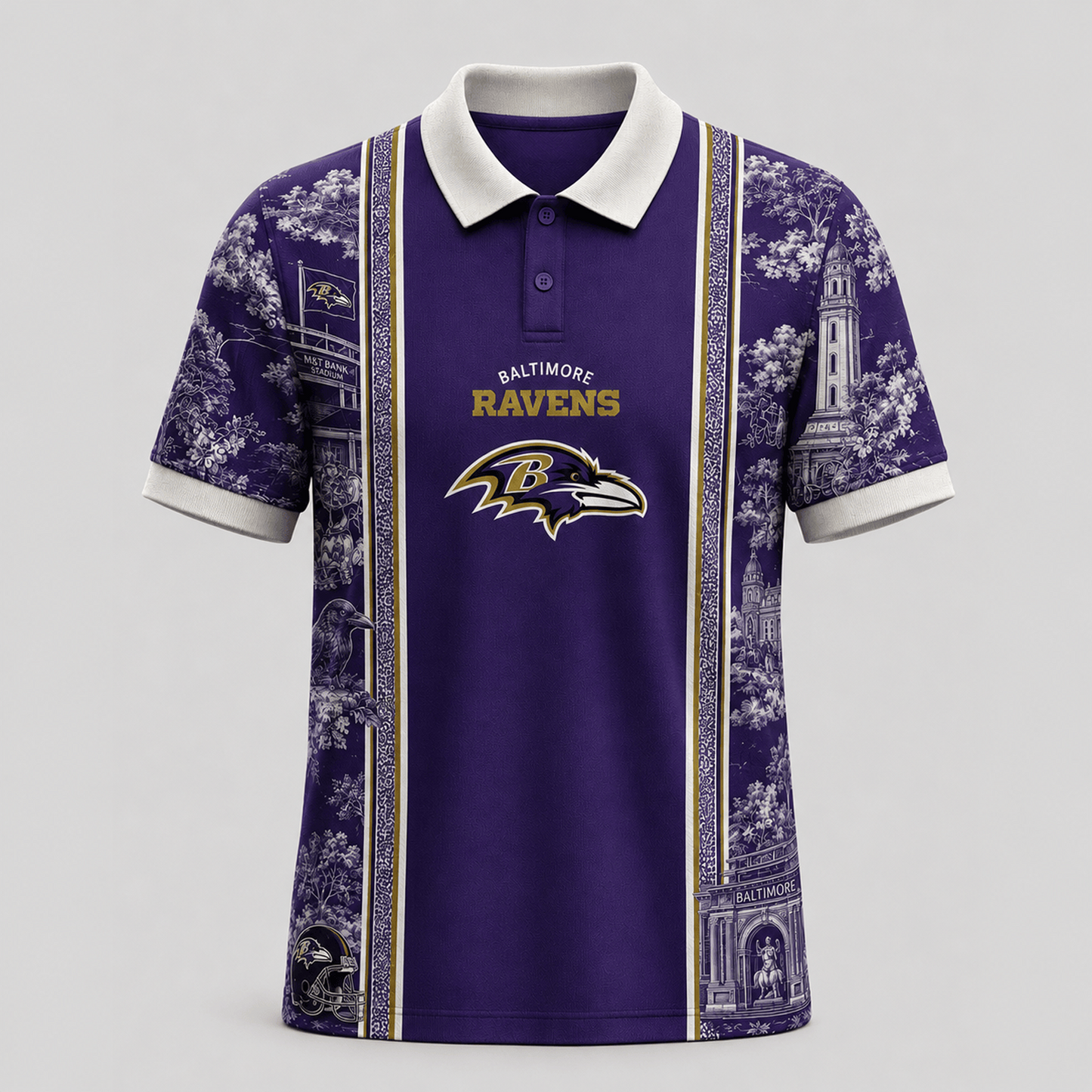 BAL x NFL Heritage Cityscape Polo Shirt for Loyal Fans