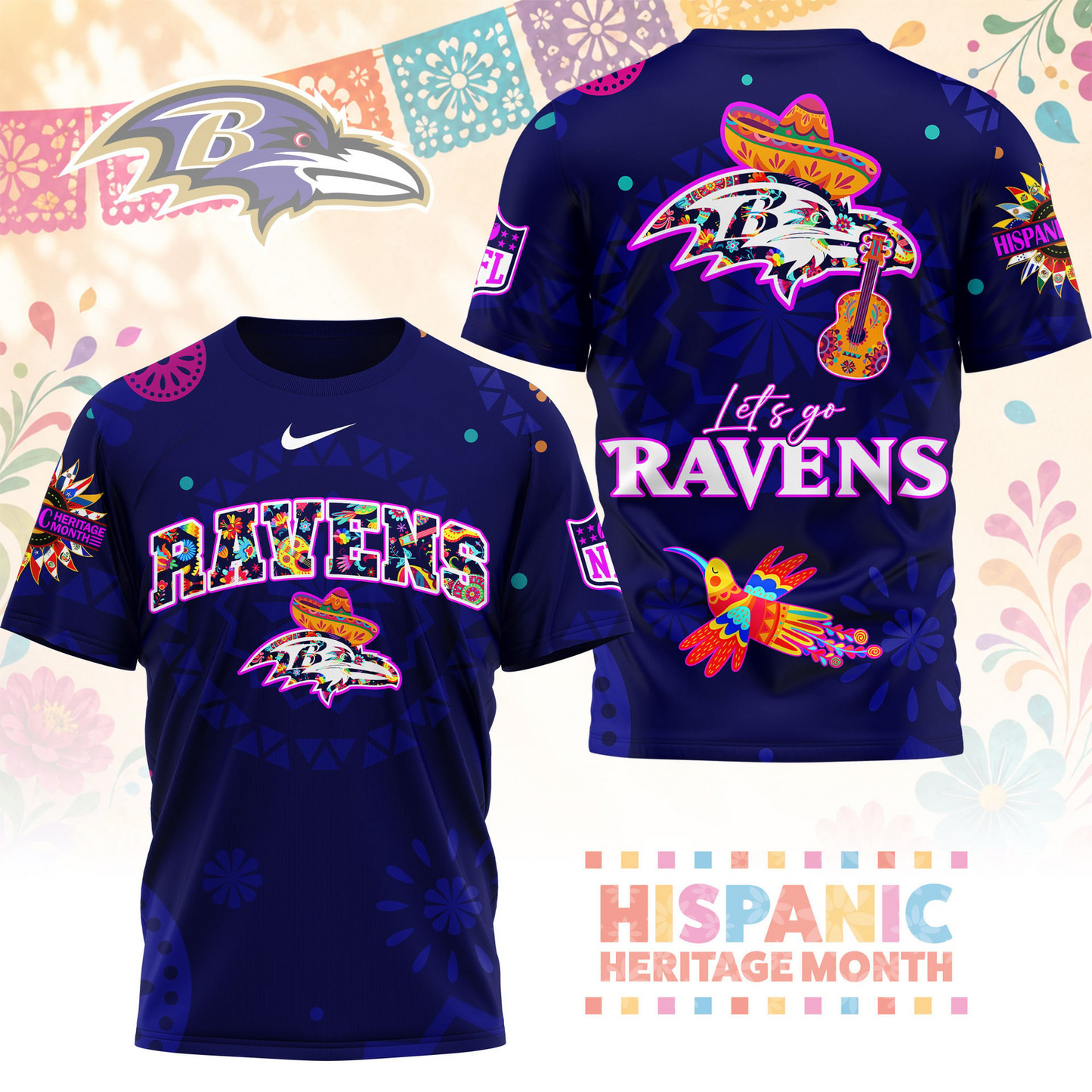 BAL x NFL Hispanic Heritage Fiesta 3D Shirt 2007