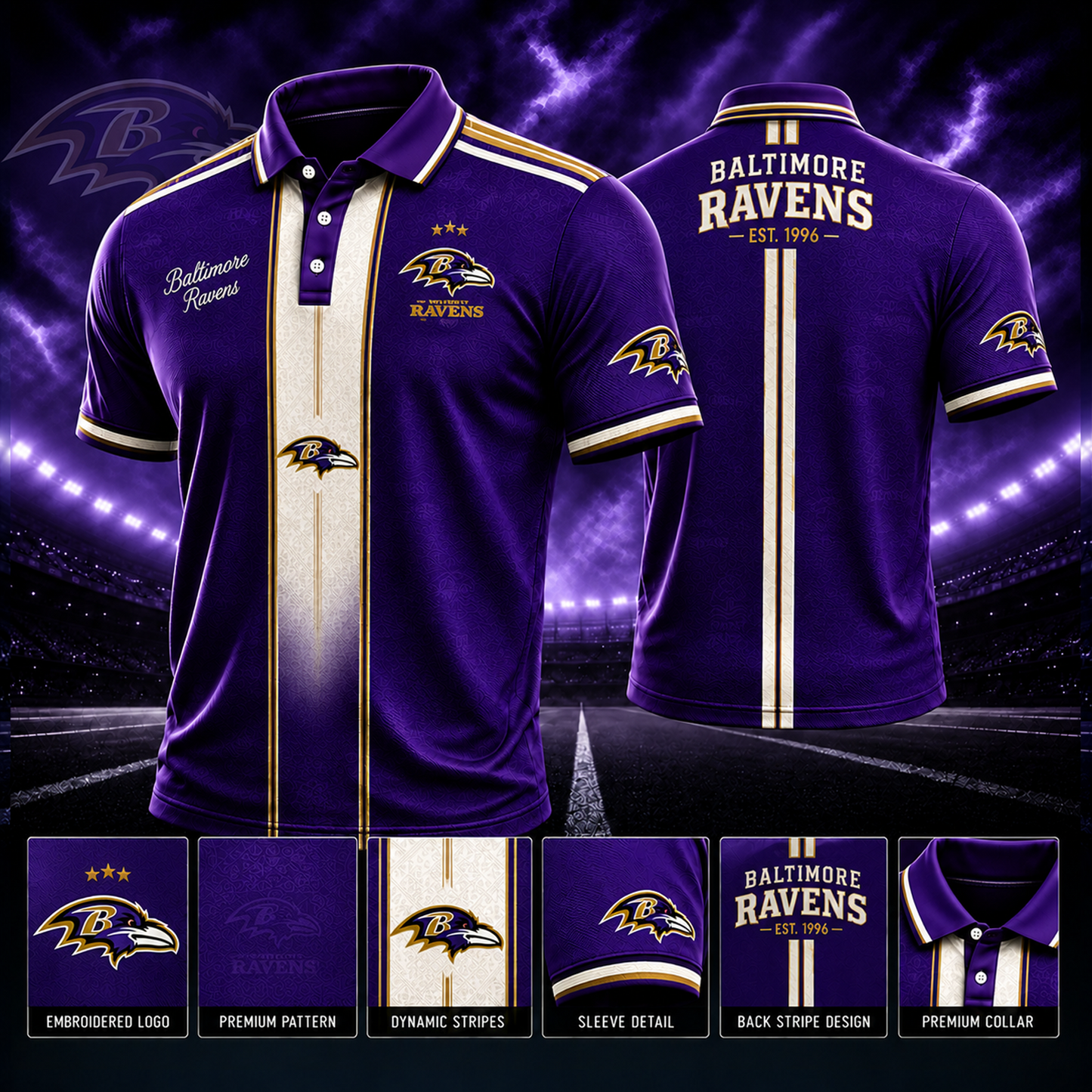 BAL x NFL Polo Shirt Limited Edition