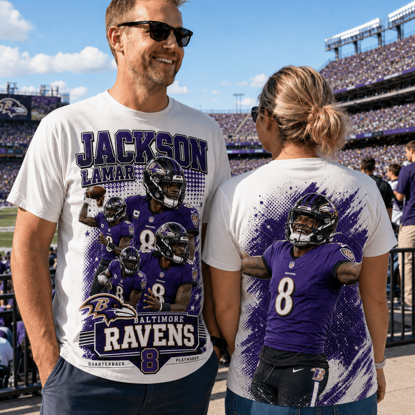 BAL x NFL Premium Football Player Graphic Shirt