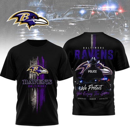BAL x NFL Premium Police Tribute Team 3D Shirt