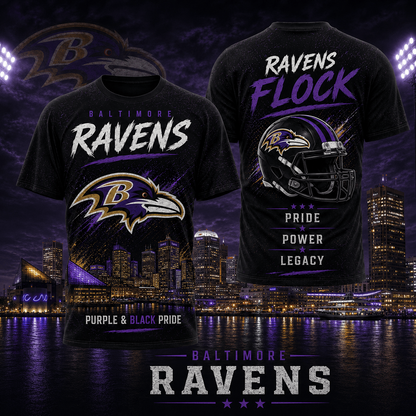 BAL x NFL Premium Skyline Pride Football T-Shirt