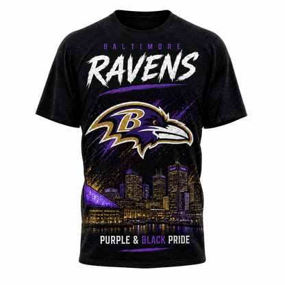 BAL x NFL Premium Skyline Pride Football T-Shirt