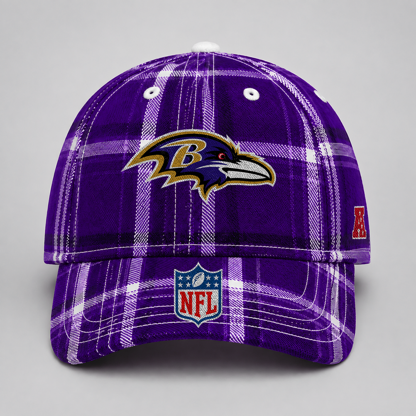 BAL x NFL Premium Varsity Plaid Cap