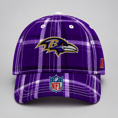 BAL x NFL Premium Varsity Plaid Cap