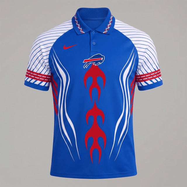 BB Premium NFL Flame Stripe Athletic Polo Shirt