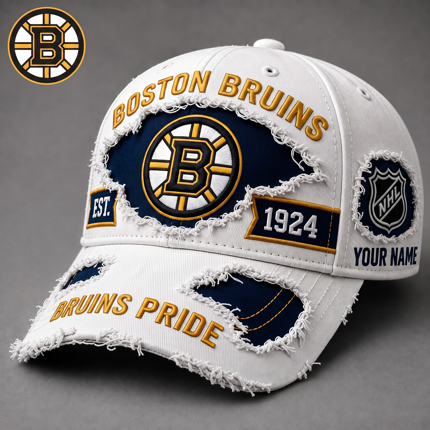 PREMIUM NHL X BB EXCLUSIVE PERSONALIZED CAP FOR GAME DAY