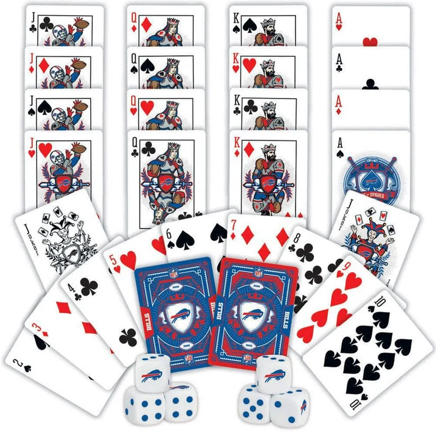 BUF x NFL 2-Pack Playing Cards & Dice Set