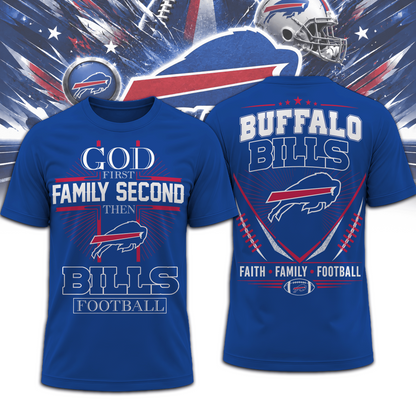 BUF x NFL Faith, Family, Football 3D Shirt