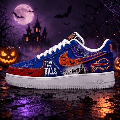 BUF x NFL Fear The Team Halloween AF1 Sneakers 1807
