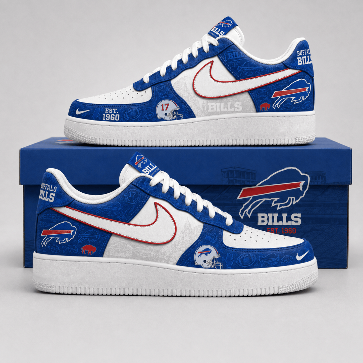 BUF x NFL Game Ready Fan AF1 Shoes