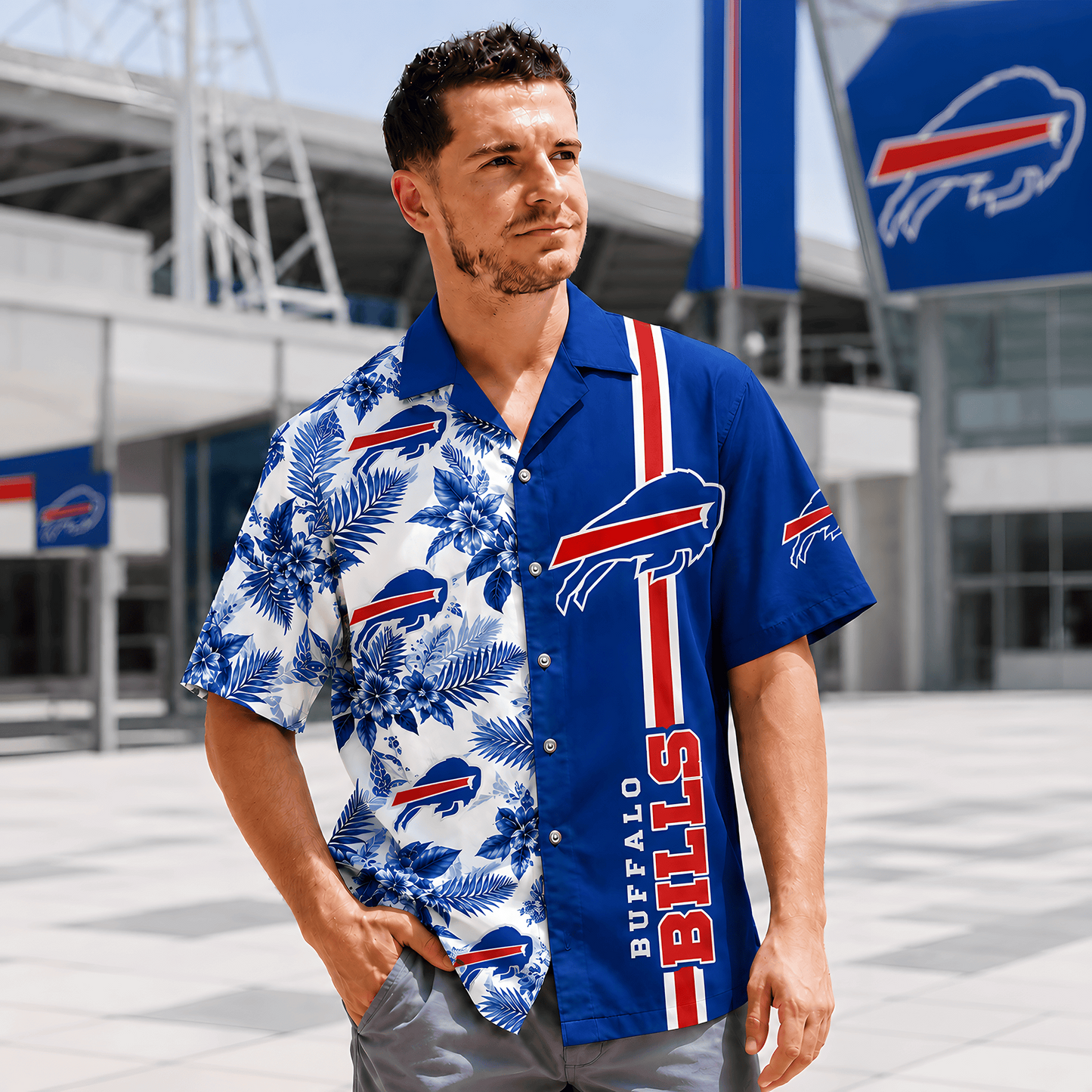 BUF x NFL Gridiron Paradise Hawaiian Shirt 2107