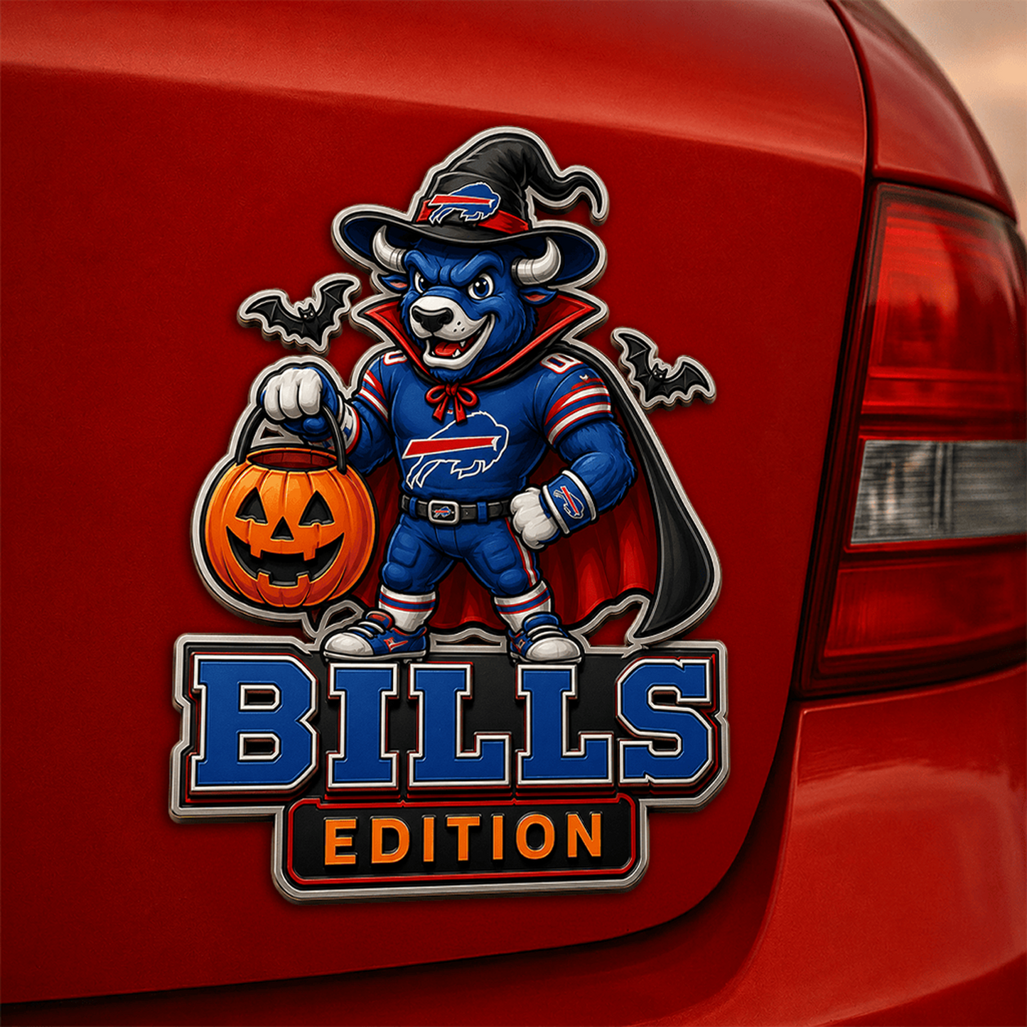 BUF x NFL Halloween Edition Car Namge Badge