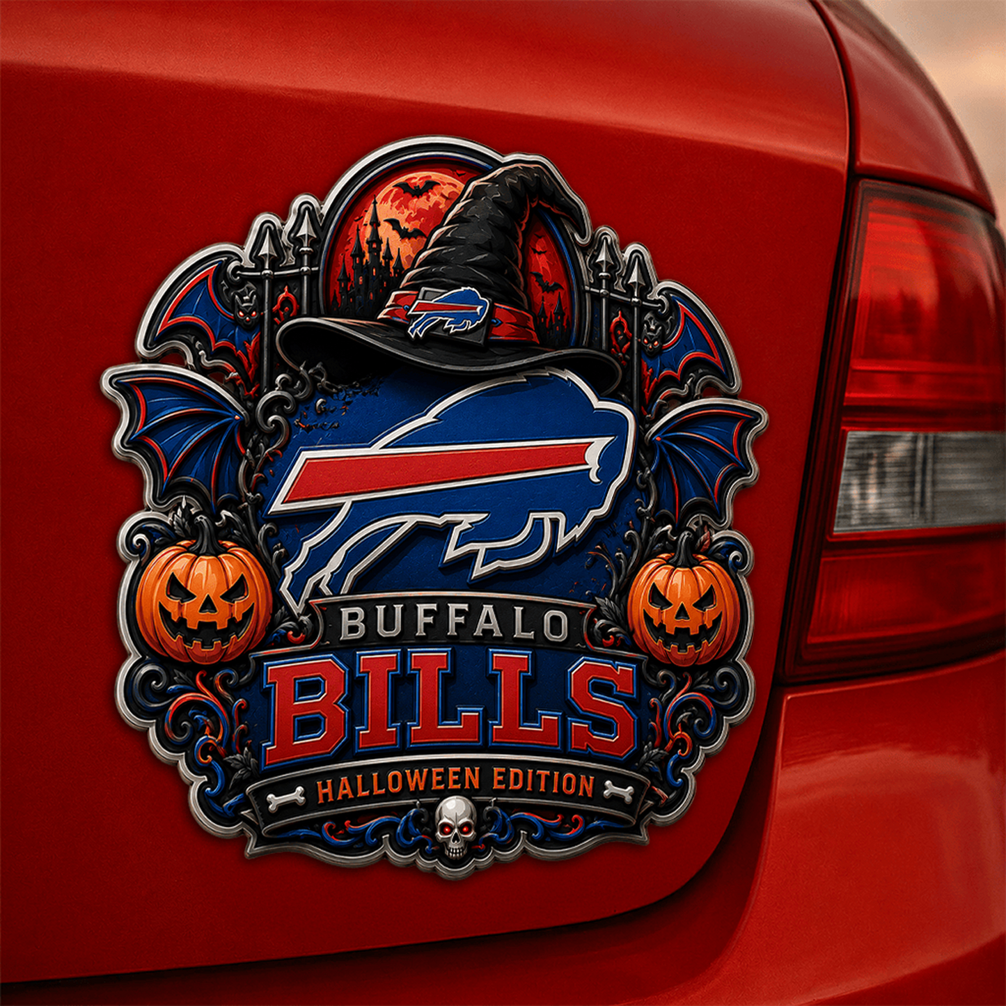 BUF x NFL Halloween Edition Car Namge Badge