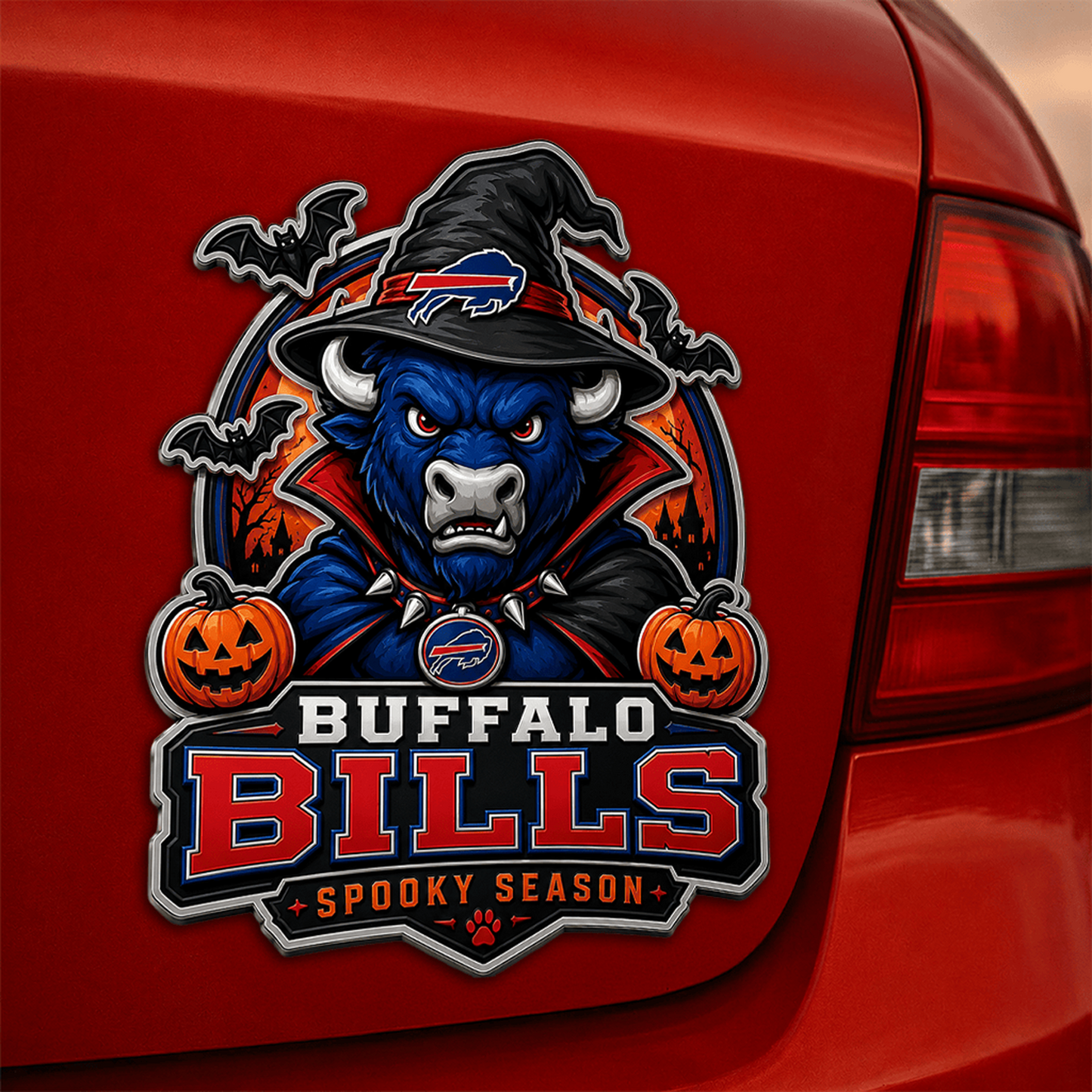 BUF x NFL Halloween Edition Car Namge Badge