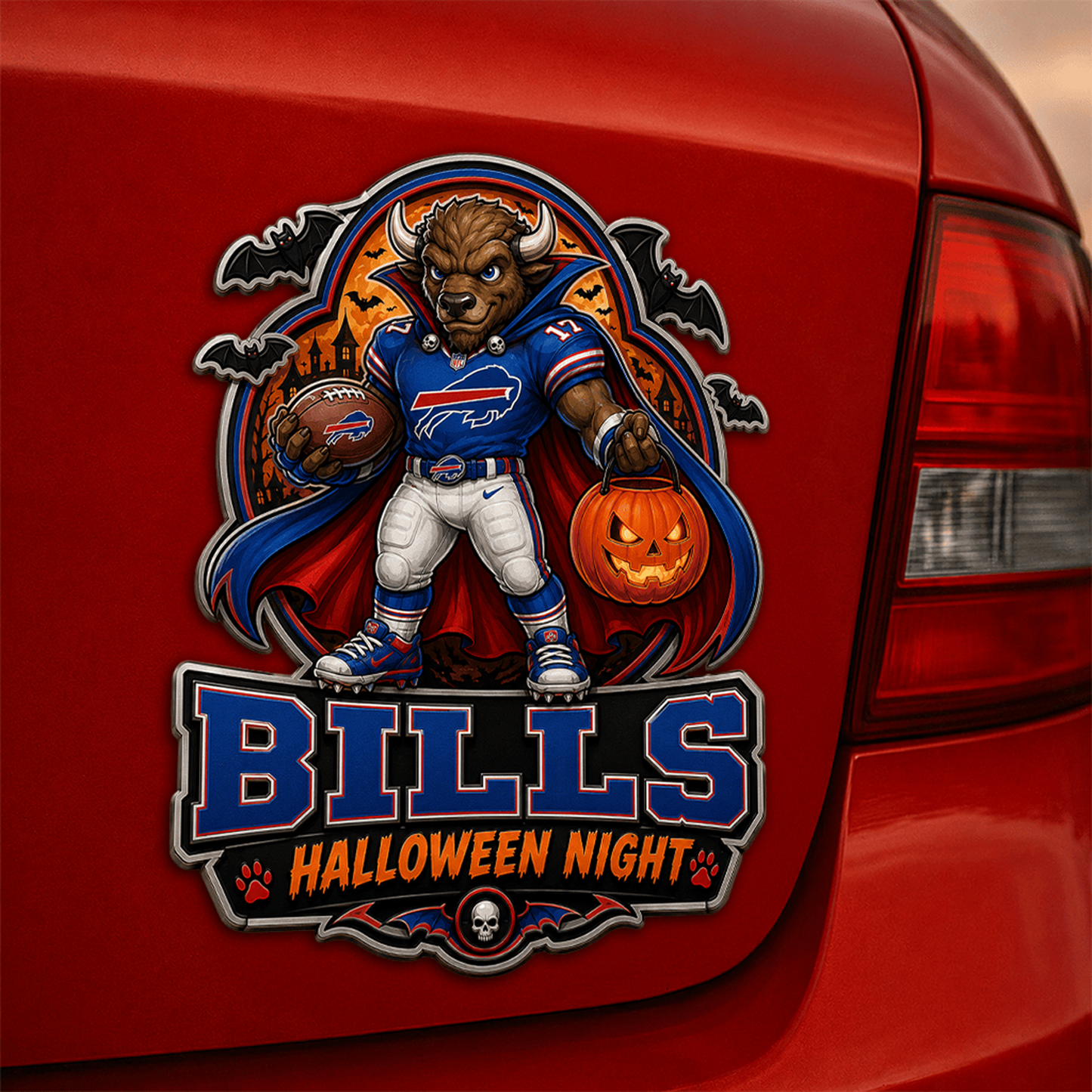 BUF x NFL Halloween Edition Car Namge Badge