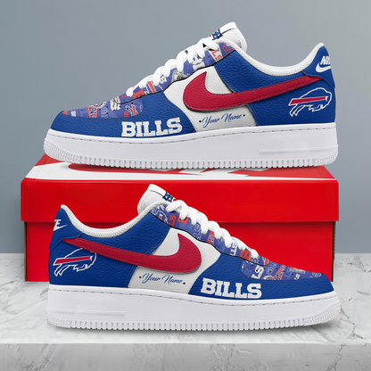 BUF x NFL Personalized Team Icon AF1 Shoes