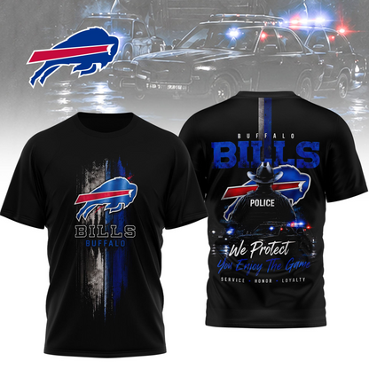 BUF x NFL Premium Police Tribute Team 3D Shirt
