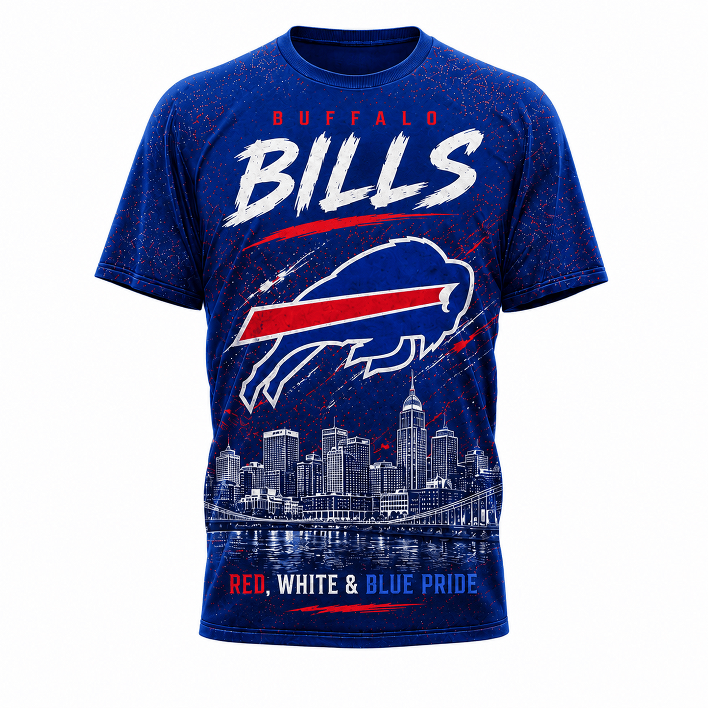 BUF x NFL Premium Skyline Pride Football T-Shirt