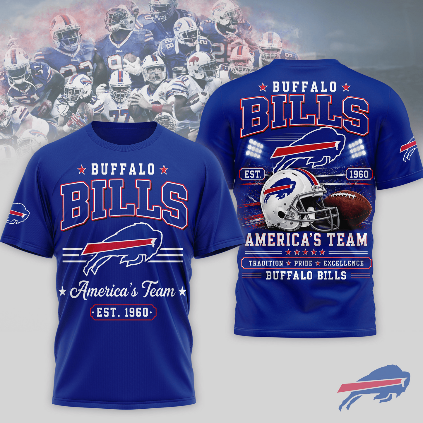 BUF x NFL Premium Team Tradition Pride 3D Shirt