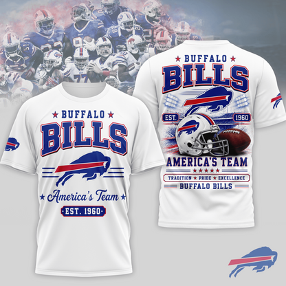 BUF x NFL Premium Team Tradition Pride 3D Shirt