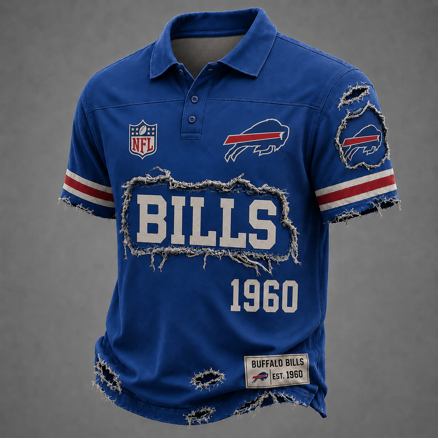 BUF x NFL LUXURY V-Neck T-Shirt 3005 DatND DVT