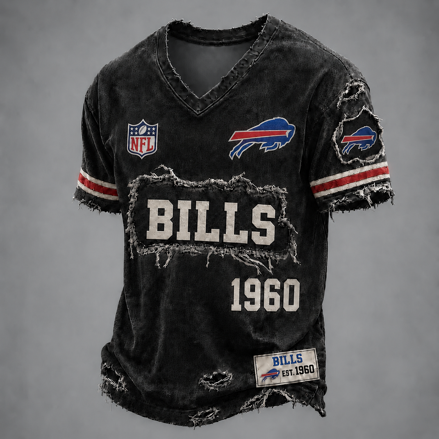 BUF x NFL LUXURY V-Neck T-Shirt 3005 DatND DVT