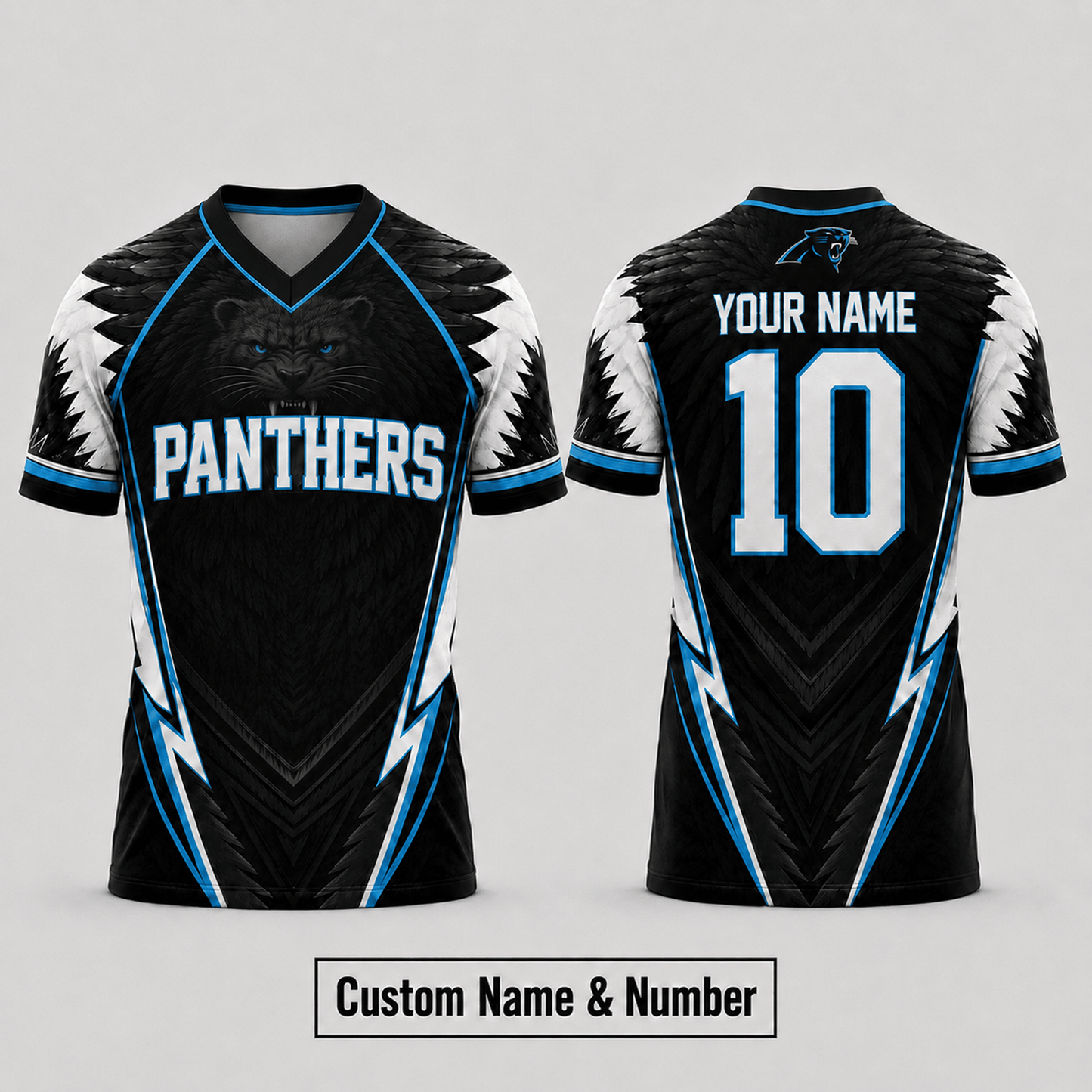 CAR x  NFL Premium Custom Name And Number Jersey For Fierce Football Fans